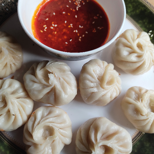 Steamed veg momos/Steamed veg dumplings