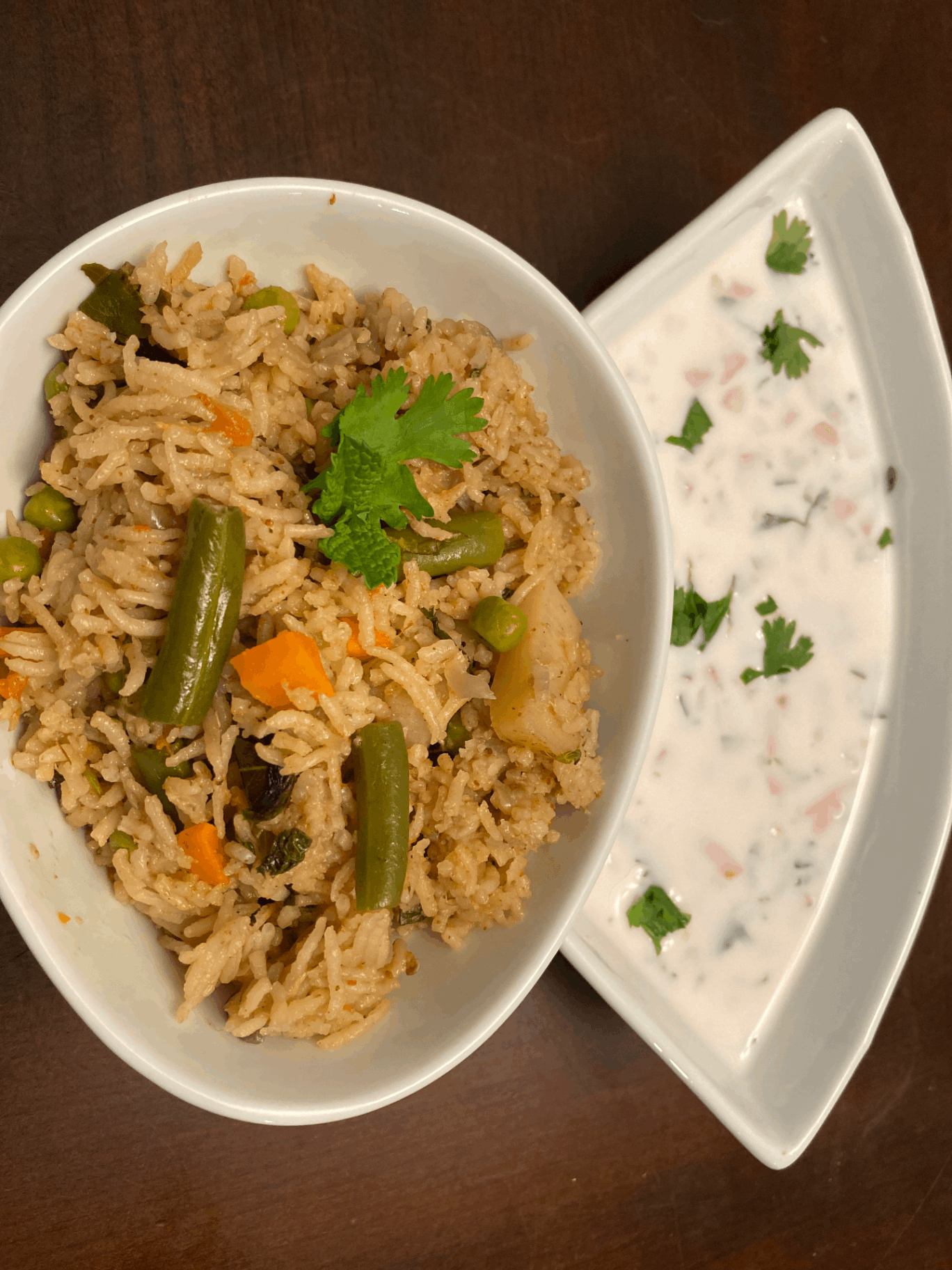 Vegetable Pulav  (cooked with milk) using Instant pot