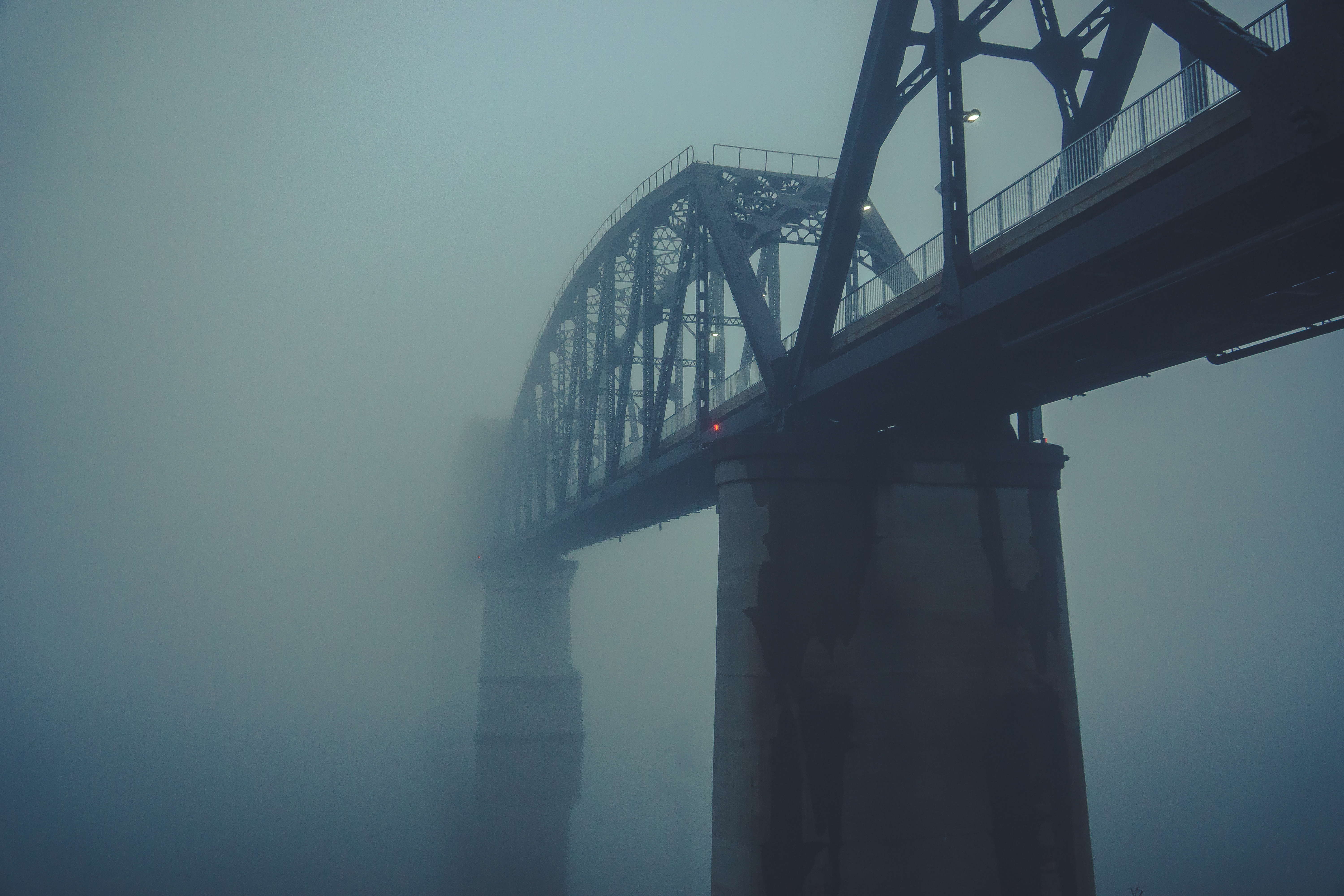 foggy bridge