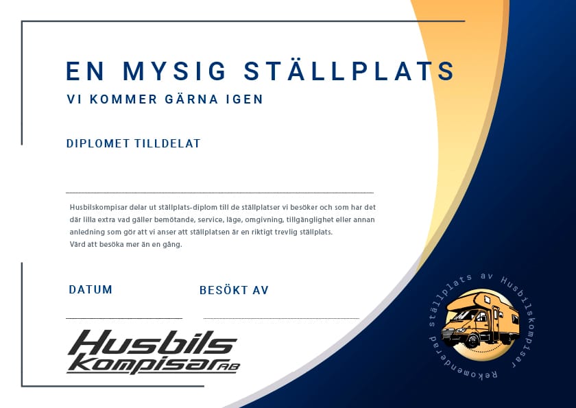 Vad är en diplomerad ställplats?