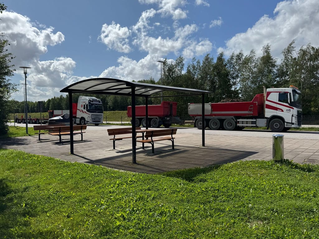 Bild på Tre Ängar, Trafikverkets rastplats