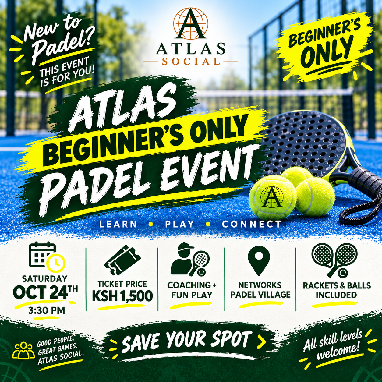 Beginners only padel event