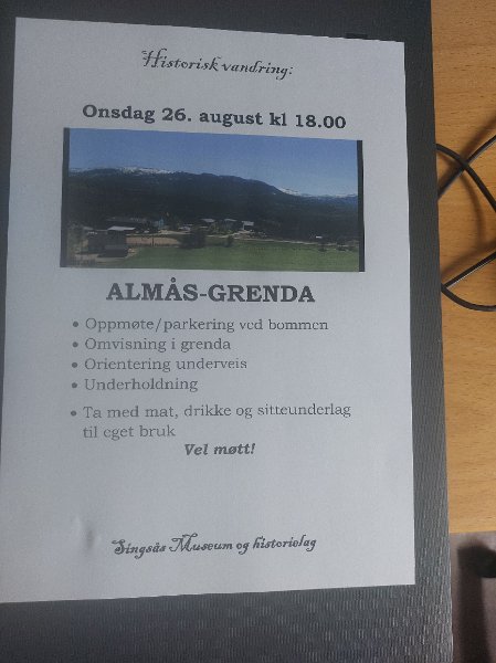 Historisk vandring i Almås-grenda i Singsås