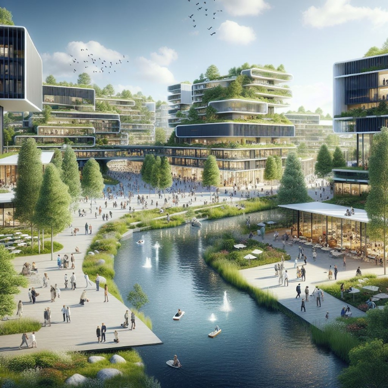 Illustrasjonsbildet er KI-generert, og viser et framtidsbilde av hvordan Støren kan se ut.