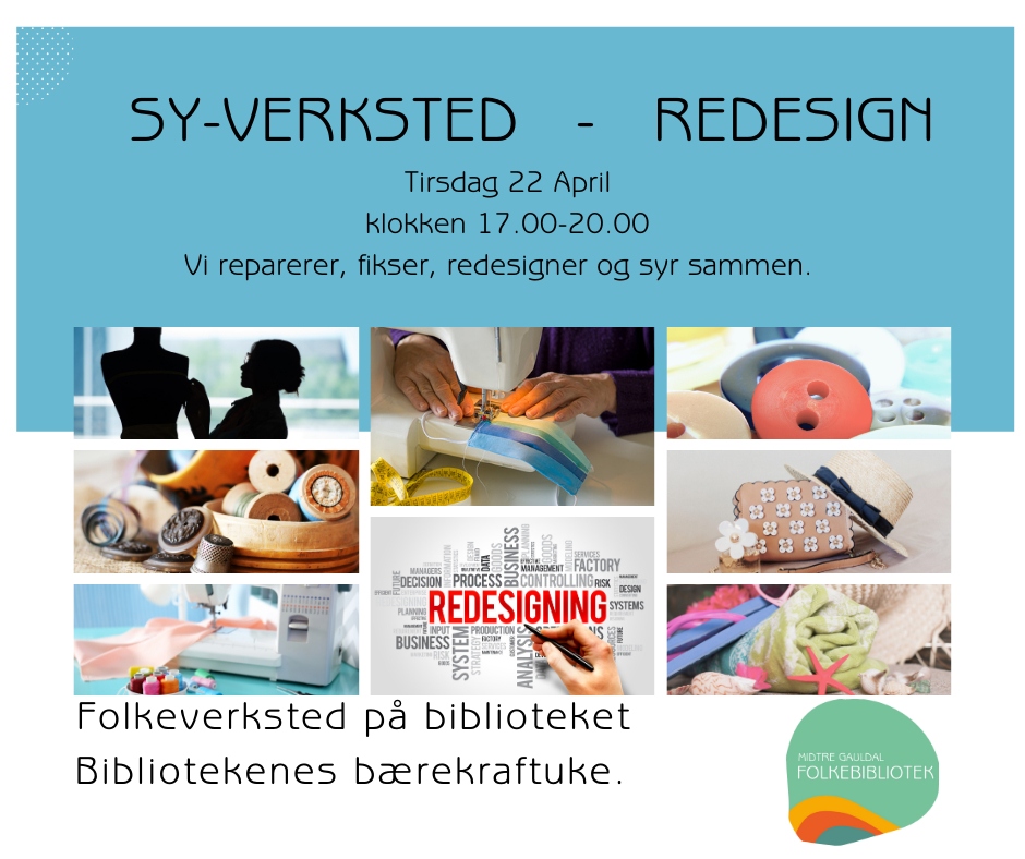 Kom å bli med å sy. Aktiviteten er gratis.