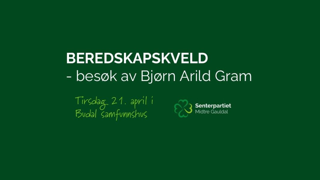 Beredskapskveld med besøk av Bjørn Arild Gram