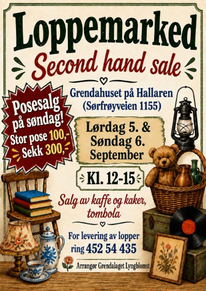 Loppemarked / Second hand sale!
