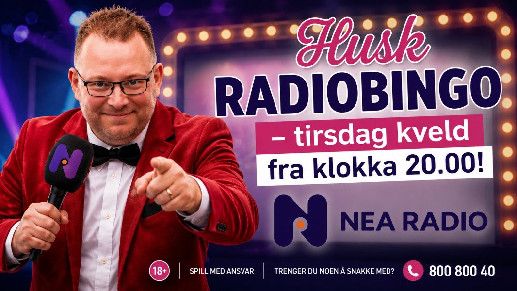 Radiobingo tirsdager fra 20.00
