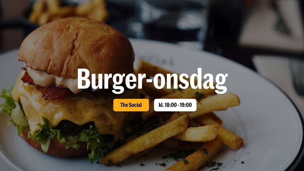 Burger-onsdag i The Social Bar & Bistro