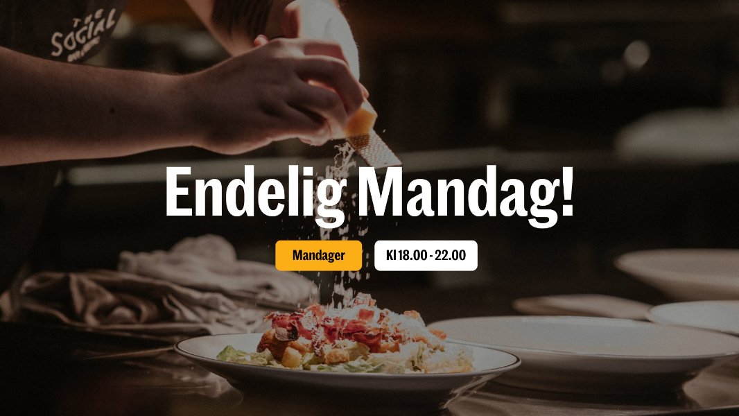 Endelig Mandag! 2-retters middag til kun 345,-