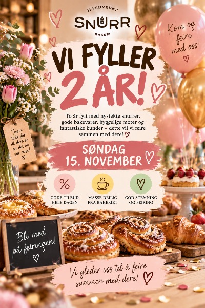 Snurr Stjørdal fyller to år 🎉