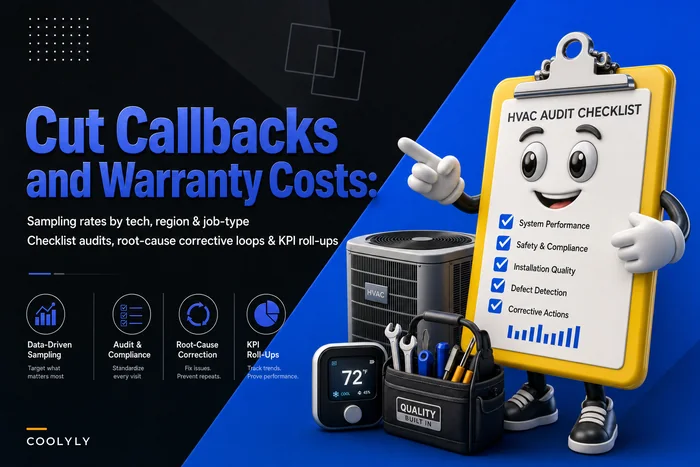 Cut callbacks and warranty costs: a post-job quality-audit sampling program for HVAC field teams