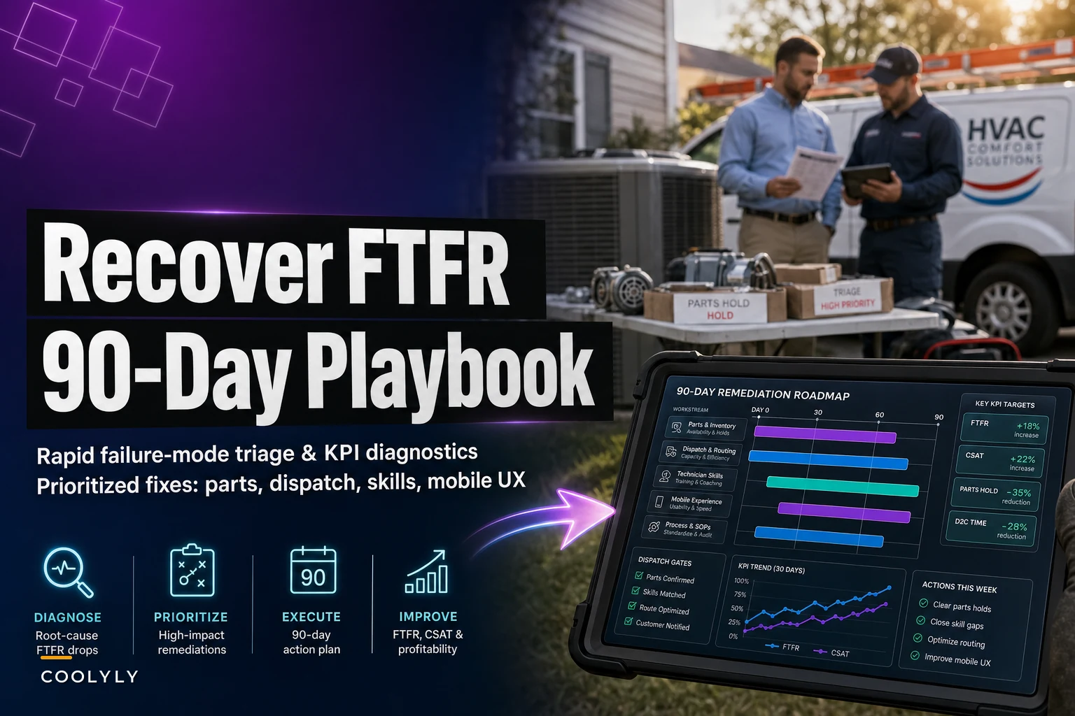 Diagnose a Falling FTFR in Residential HVAC and Execute a Prioritized 90‑Day Remediation Playbook
