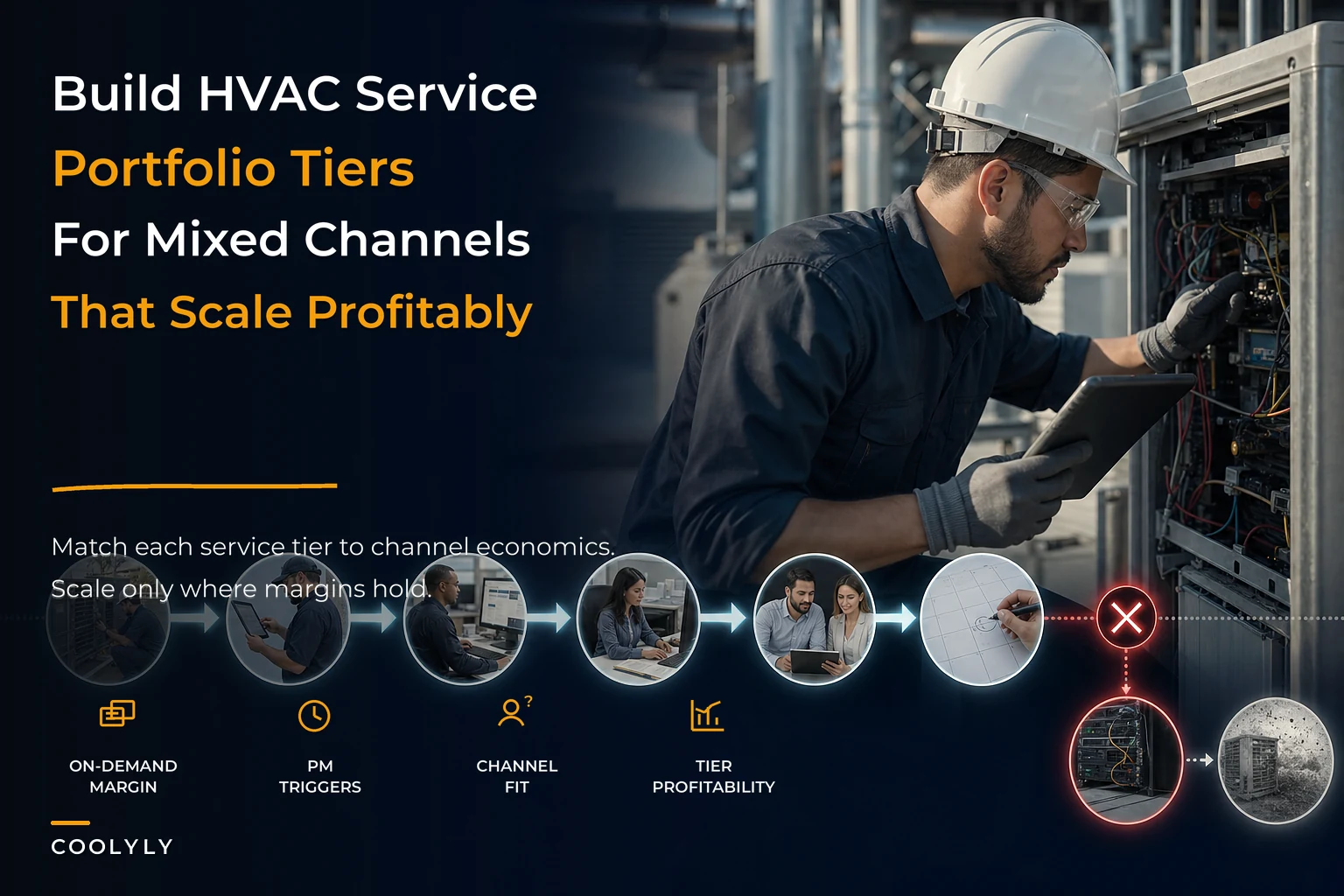HVAC service-portfolio strategy to scale mixed residential-commercial profitability