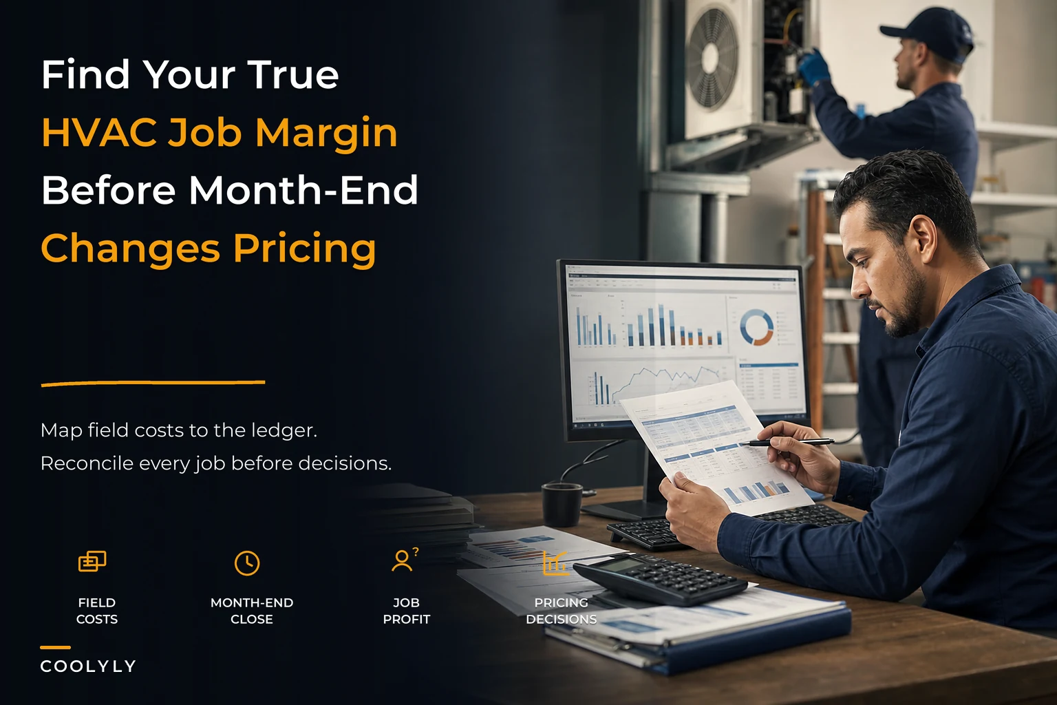 Uncover hidden margins: build an HVAC cost-to-serve model and month-end job-margin reconciliation system