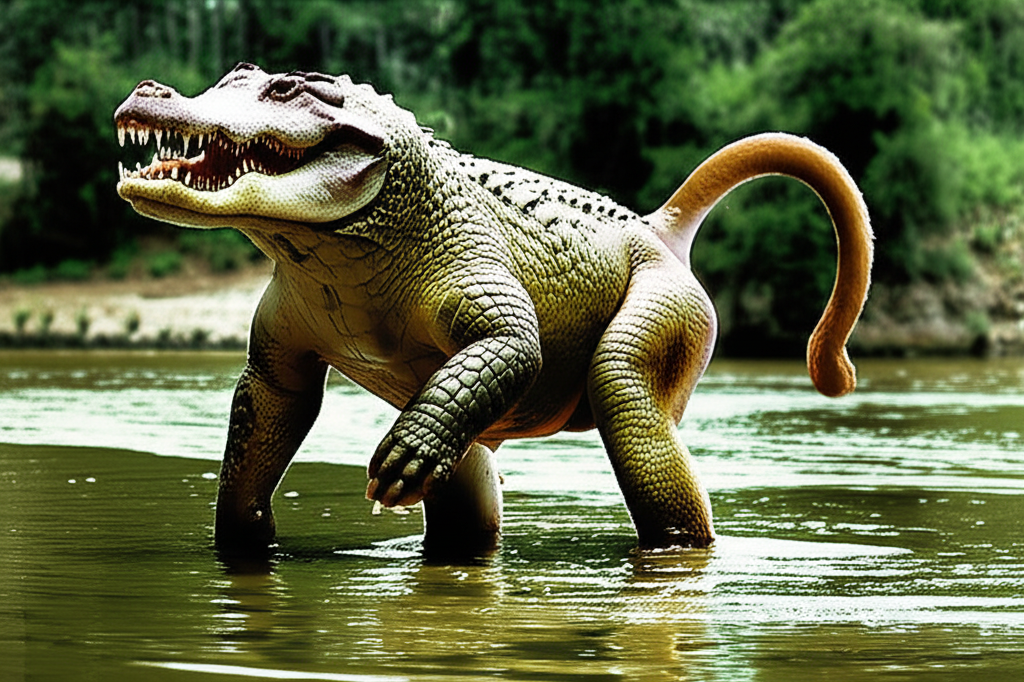 Alliboon, hybrid of Alligator and Baboon