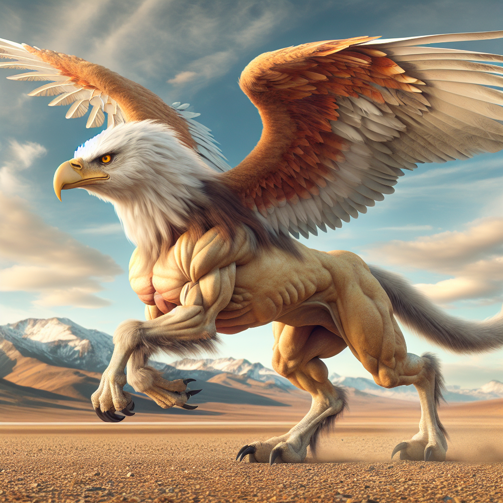 Eaglemal, hybrid of Bald Eagle and Camel