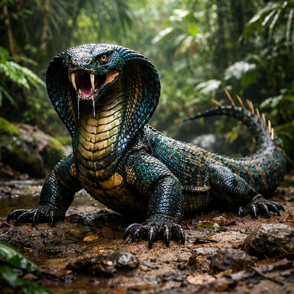 Komocobra, hybrid of Komodo Dragon and Cobra