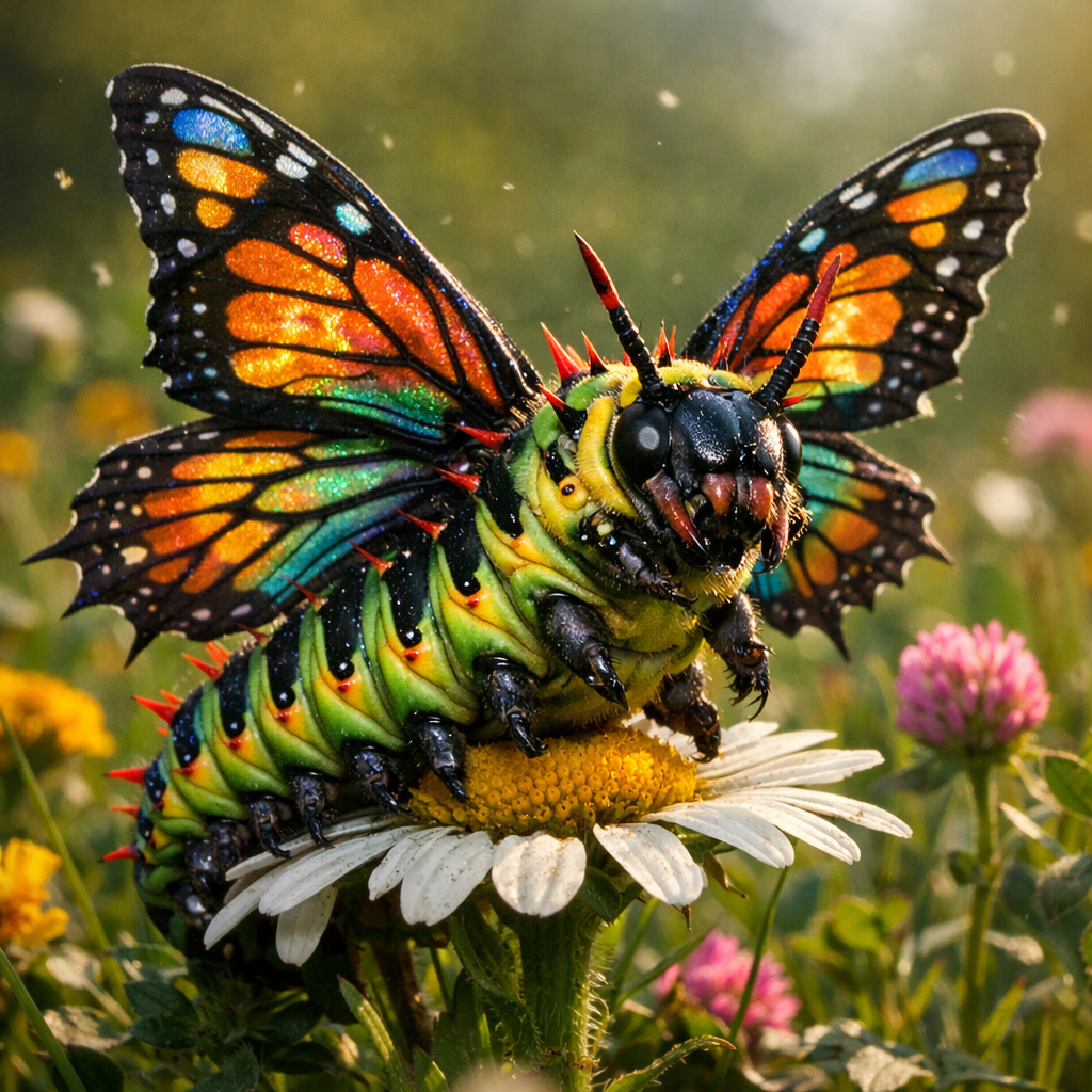 Caterfly, hybrid of Butterfly and Caterpillar