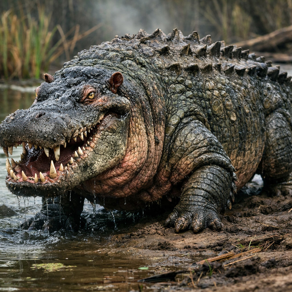 Crocophotamus, hybrid of Hippopotamus and Crocodile