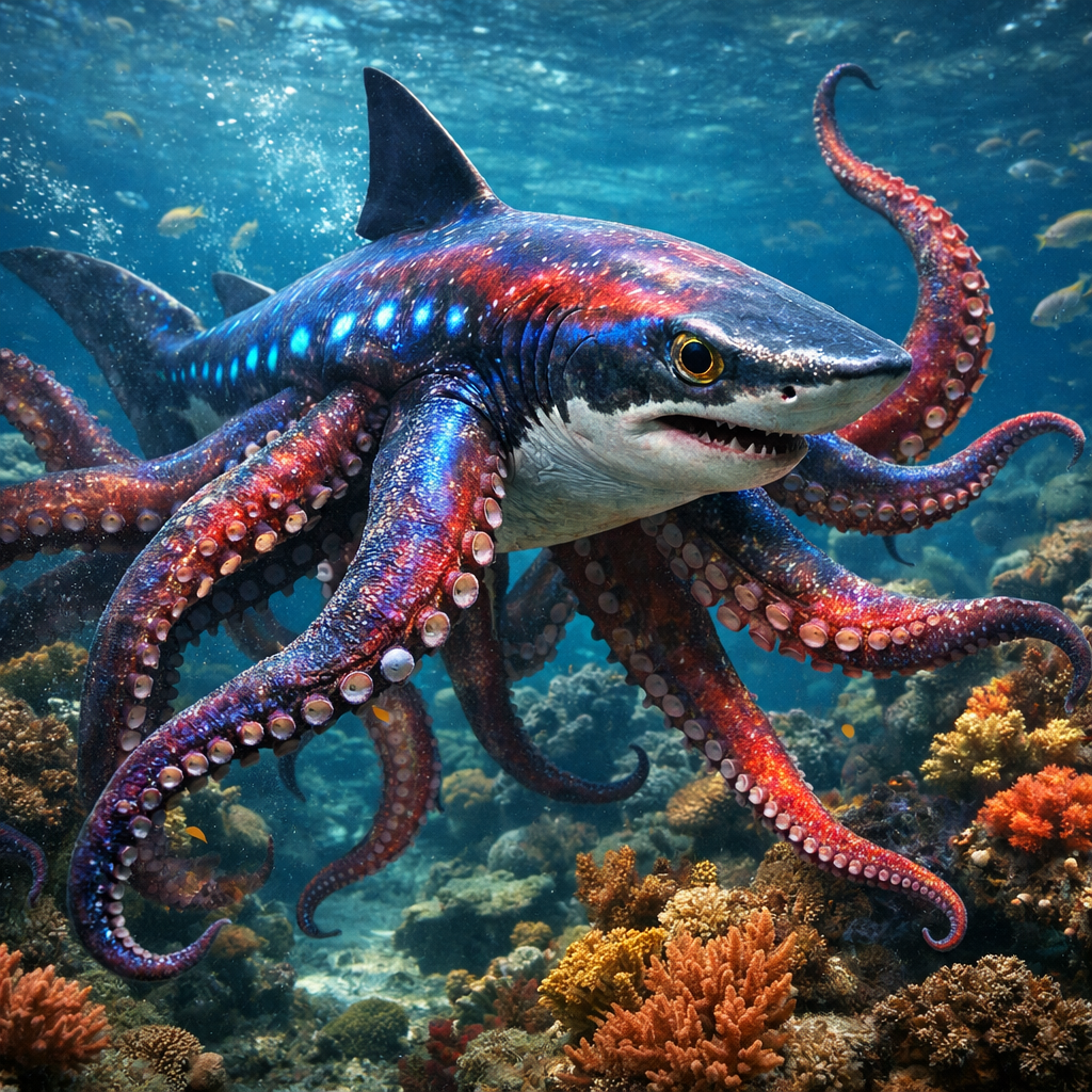 Octoshark, hybrid of Octopus and Shark
