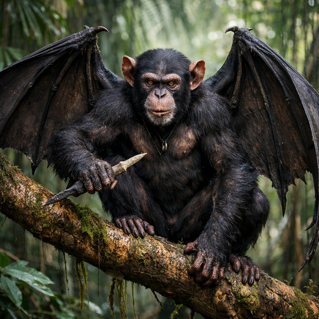 Chimpbat, hybrid of Chimpanzee and Bat