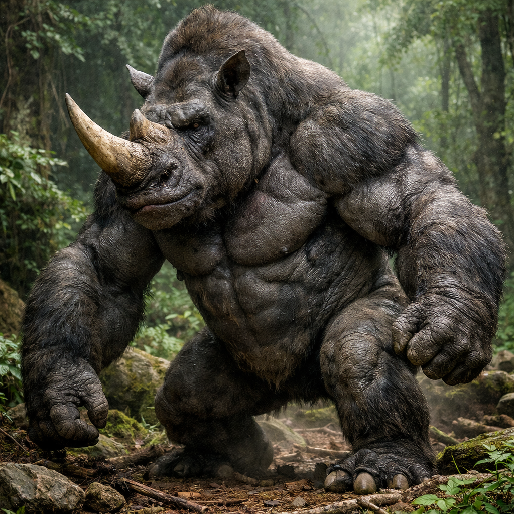 Gorhinoceros, hybrid of Gorilla and Rhinoceros