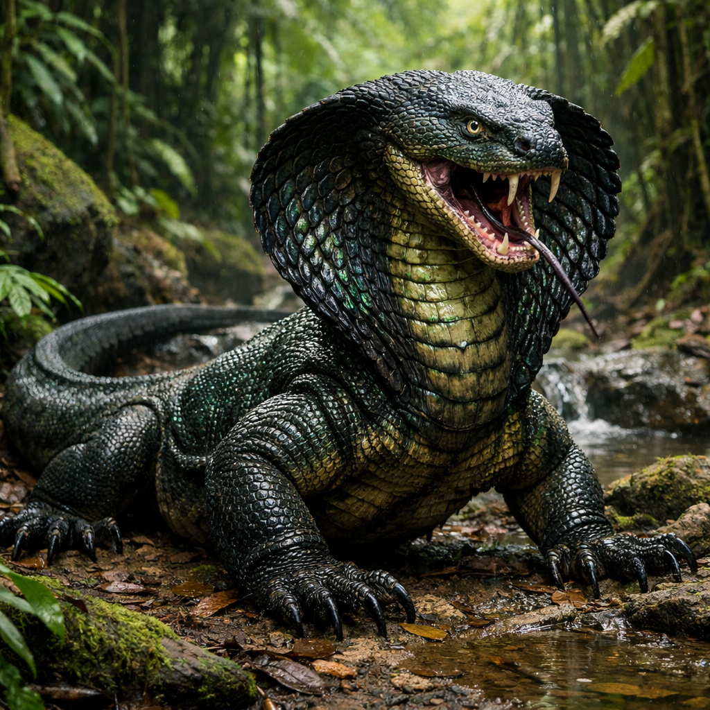 Kobodo Dragon, hybrid of Komodo Dragon and Cobra