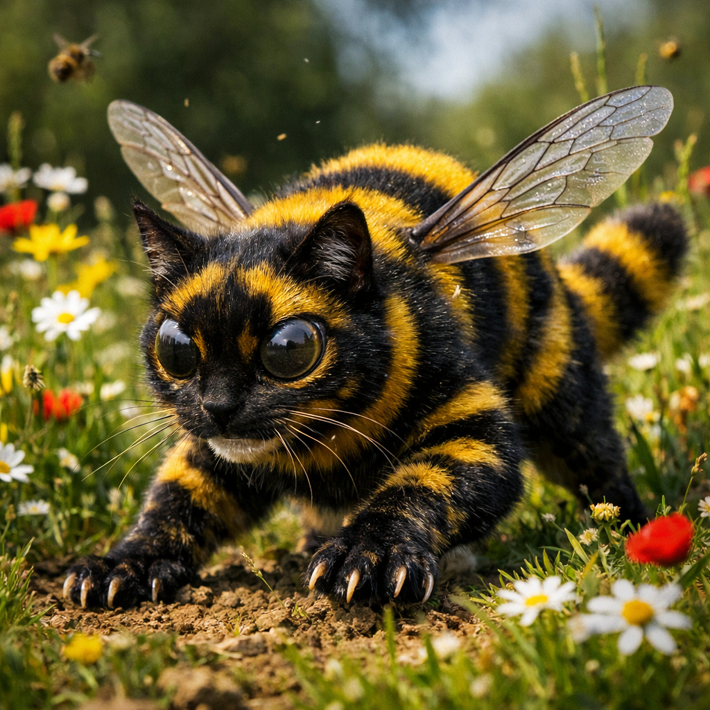 Felisbee, hybrid of Cat and Bumblebee