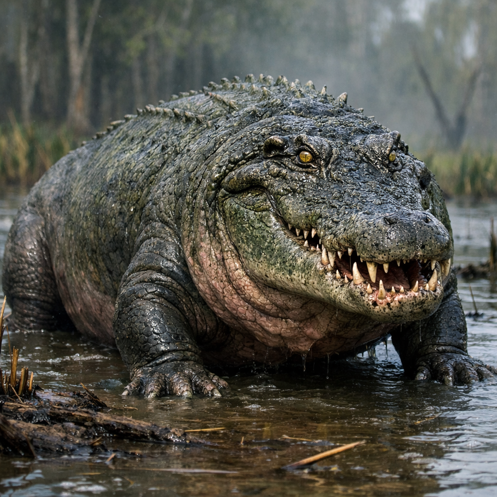 Hippocroc, hybrid of Hippopotamus and Crocodile