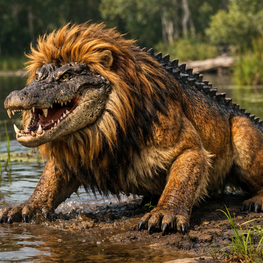 Allion, hybrid of Alligator and Lion