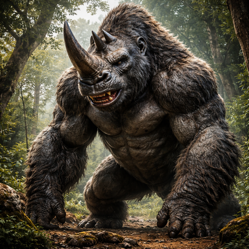 Gorhinoceros, hybrid of Gorilla and Rhinoceros