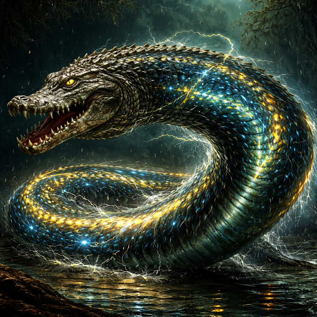 Allig eel, hybrid of Alligator and Eel
