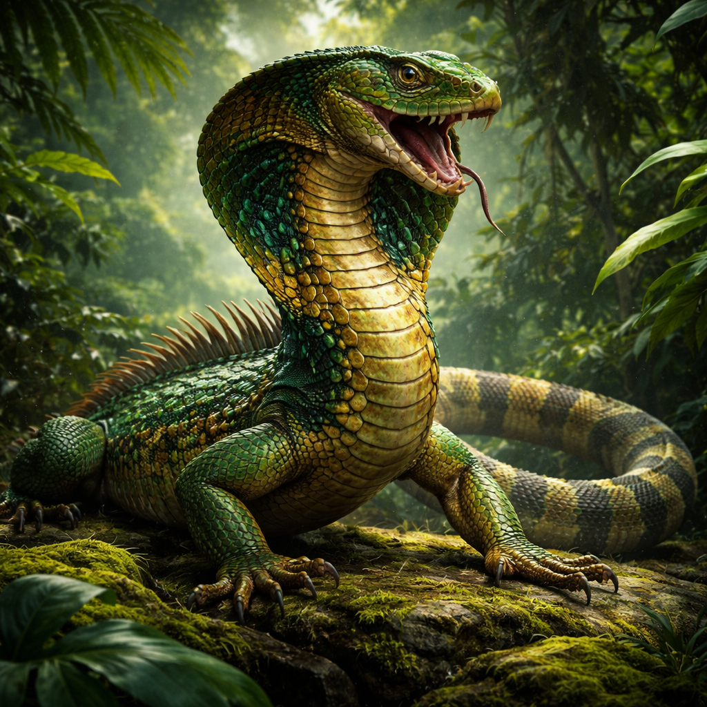 Iguacobra, hybrid of Iguana and Cobra