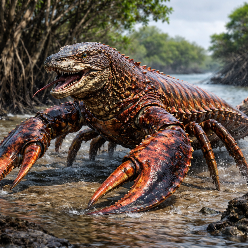 Komolobster, hybrid of Komodo Dragon and Lobster