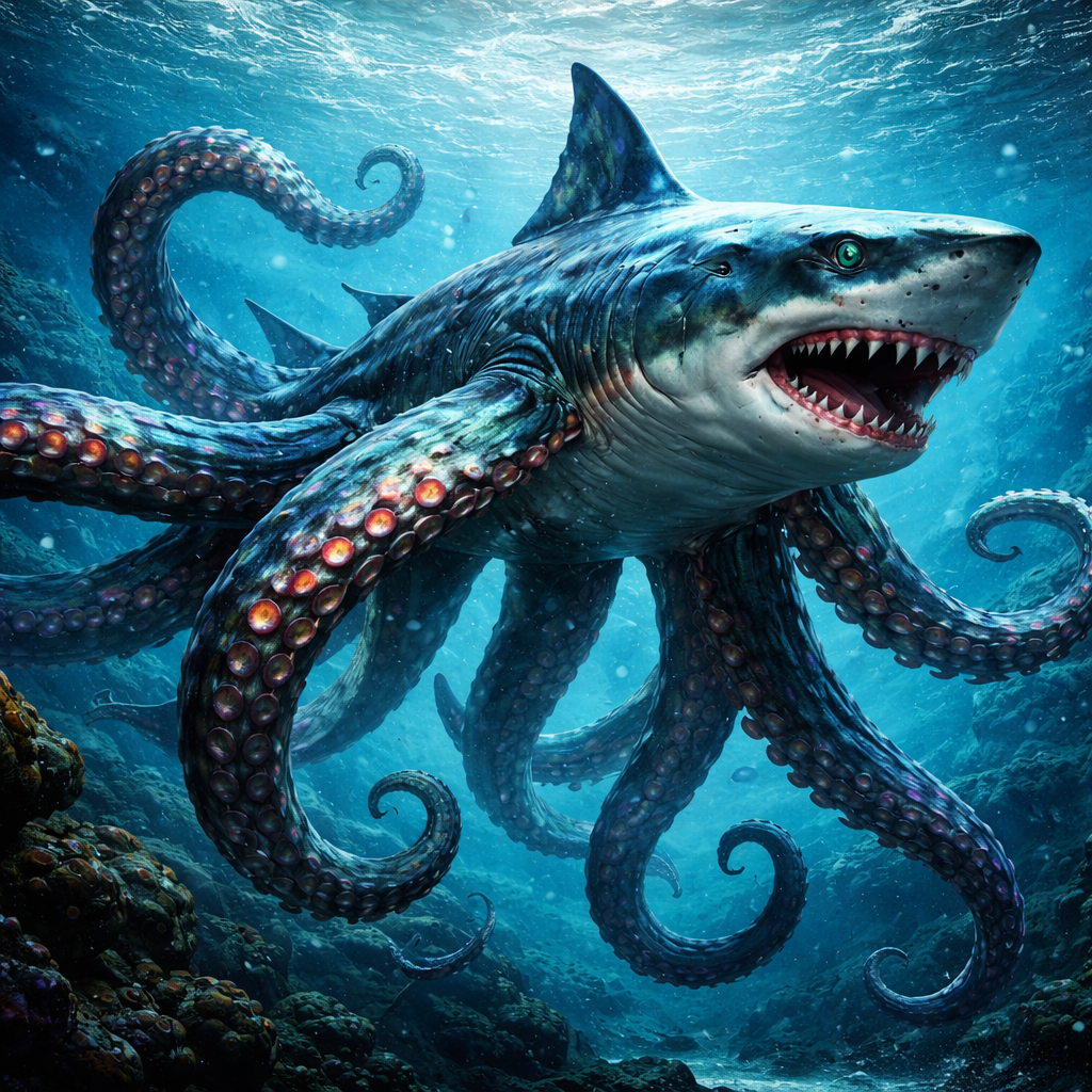 Sharktopus, hybrid of Octopus and Shark