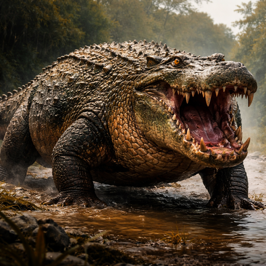 Crocopottomus, hybrid of Crocodile and Hippopotamus