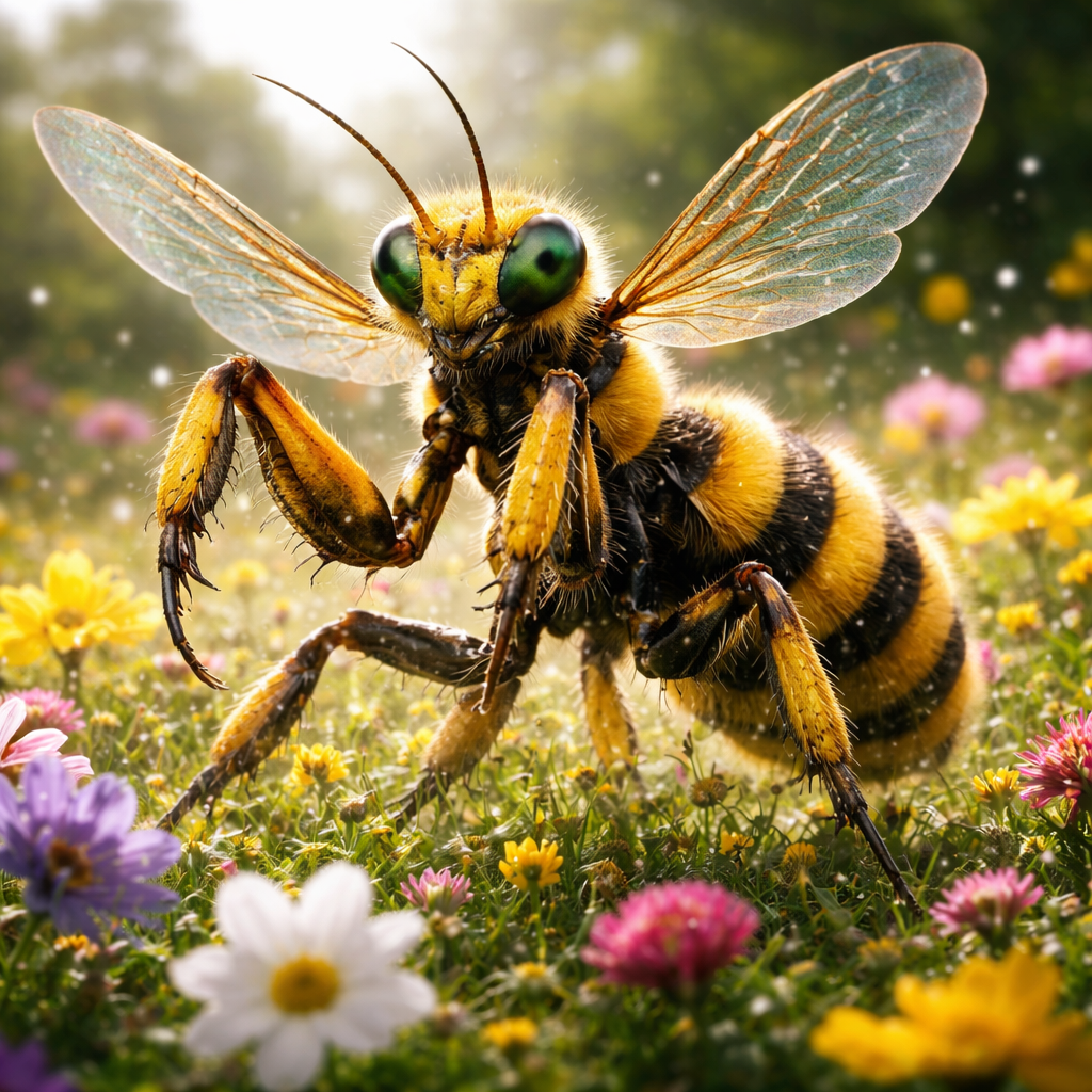 Mantisbee, hybrid of Mantis and Bumblebee