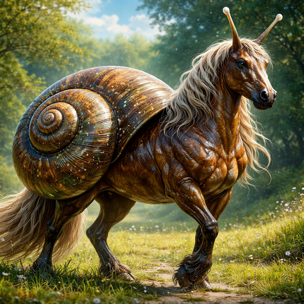 Snailhorse, hybrid of Snail and horse