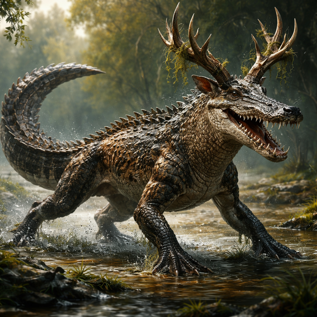 Crocodeer, hybrid of Deer and Crocodile