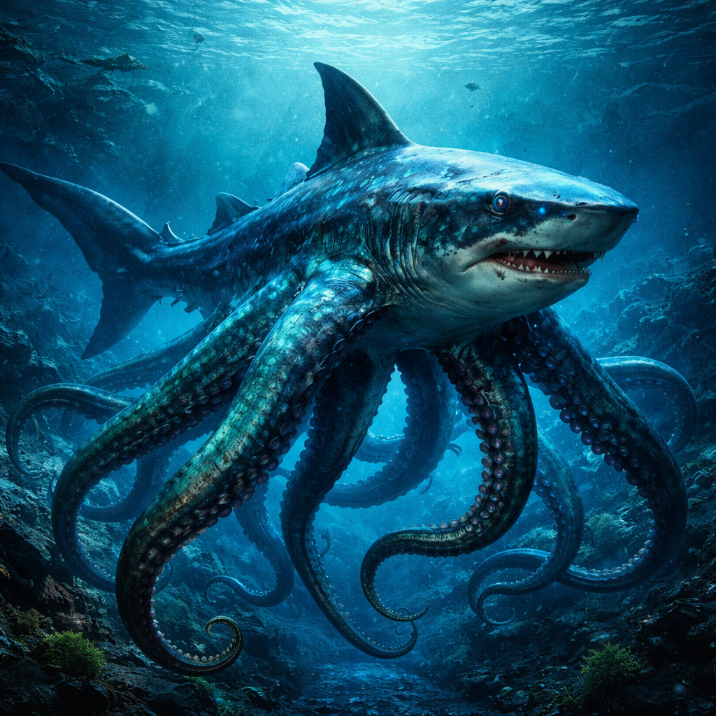 Octoshark, hybrid of Octopus and Shark