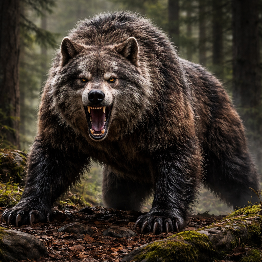 Bearwolf, hybrid of Bear and Wolf