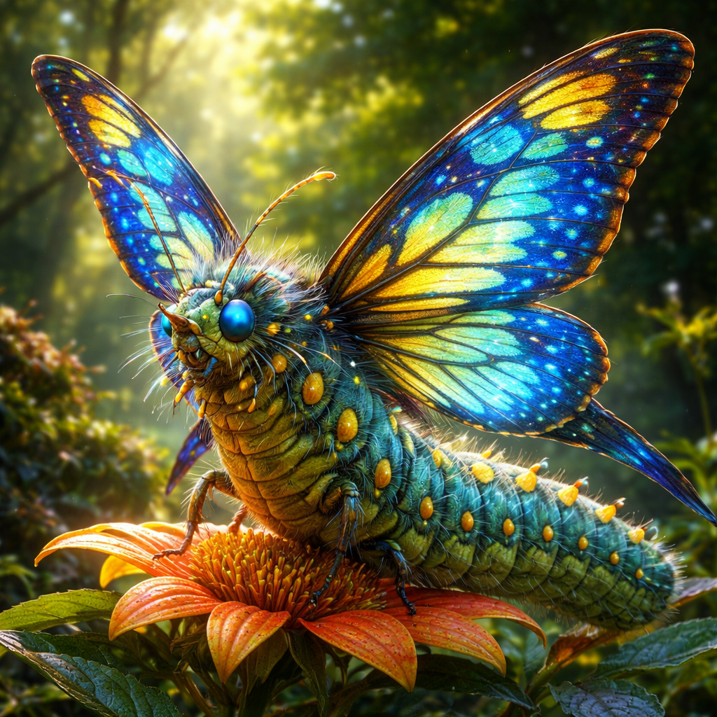 Caterfly, hybrid of Butterfly and Caterpillar