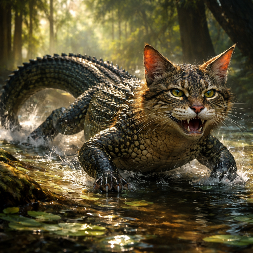 Cattigator, hybrid of Alligator and Cat