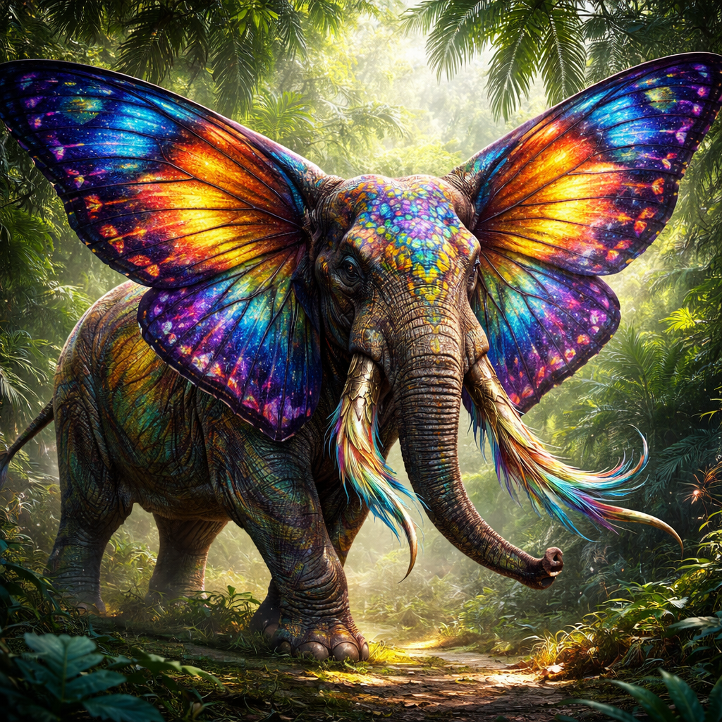 Butterphant, hybrid of Butterfly and Elephant