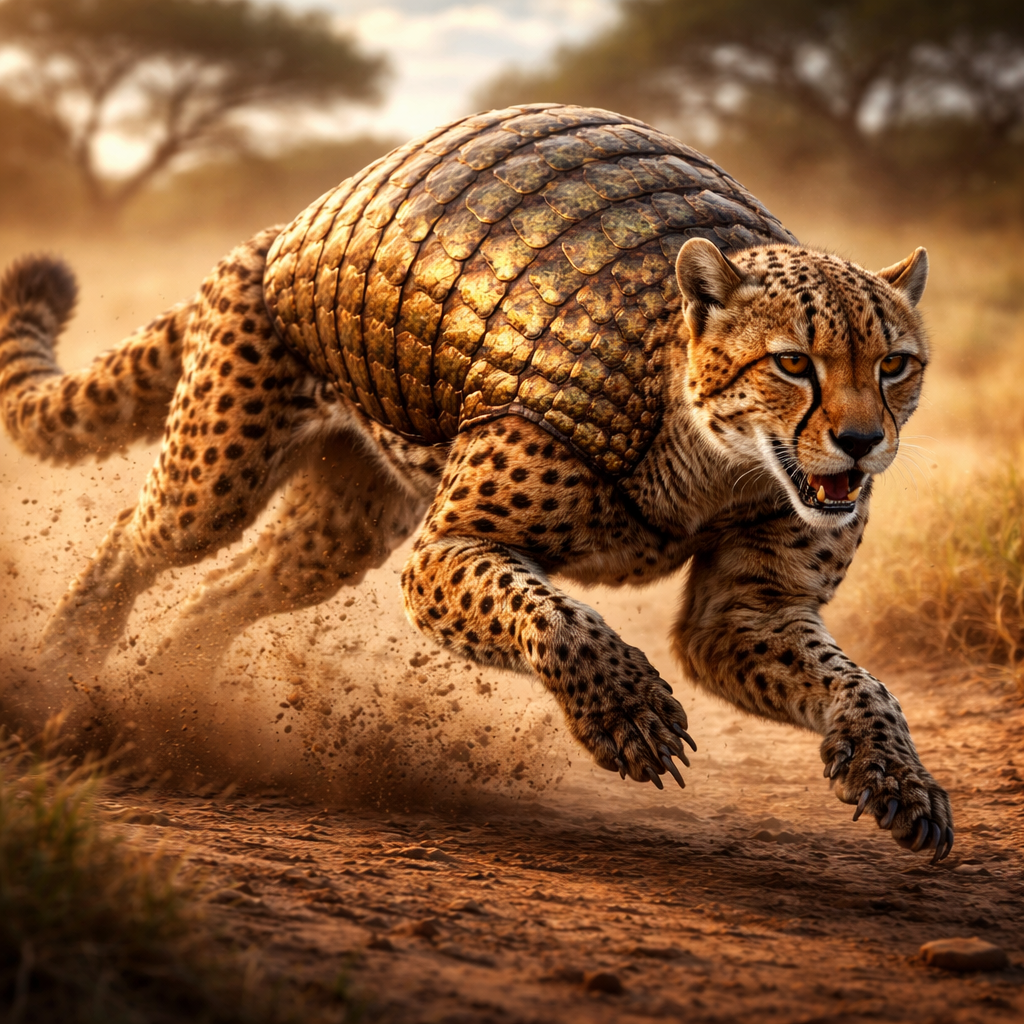 ArmaCheetah, hybrid of Armadillo and Cheetah