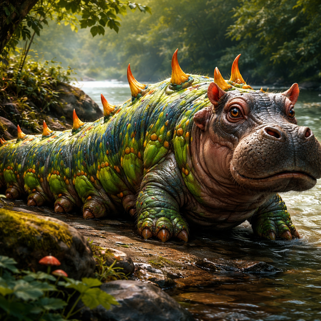 Caterhippo, hybrid of Caterpillar and Hippopotamus
