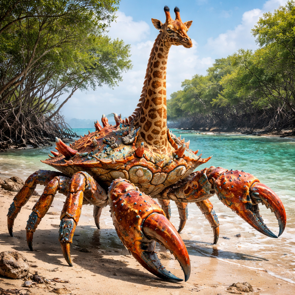 Crabaffae, hybrid of Crab and Giraffe