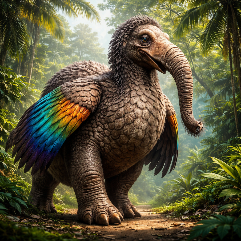Dodelephant, hybrid of Dodo and Elephant