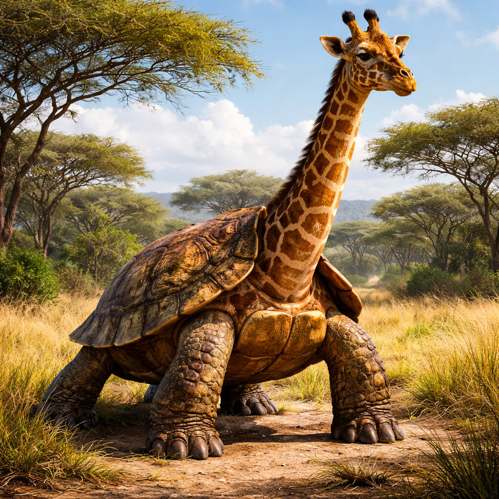 Giraffurtle, hybrid of Giraffe and Turtle